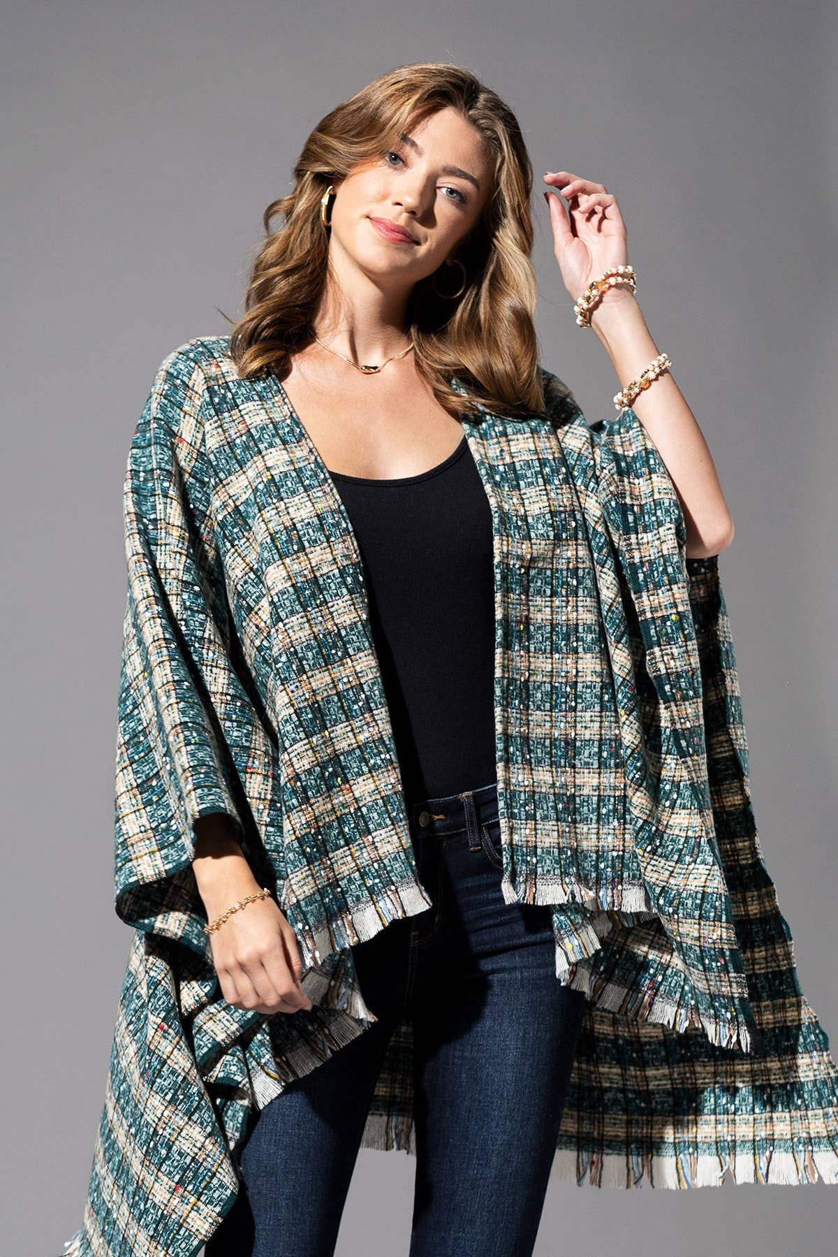 Plaid Multi Color Pattern Wrap