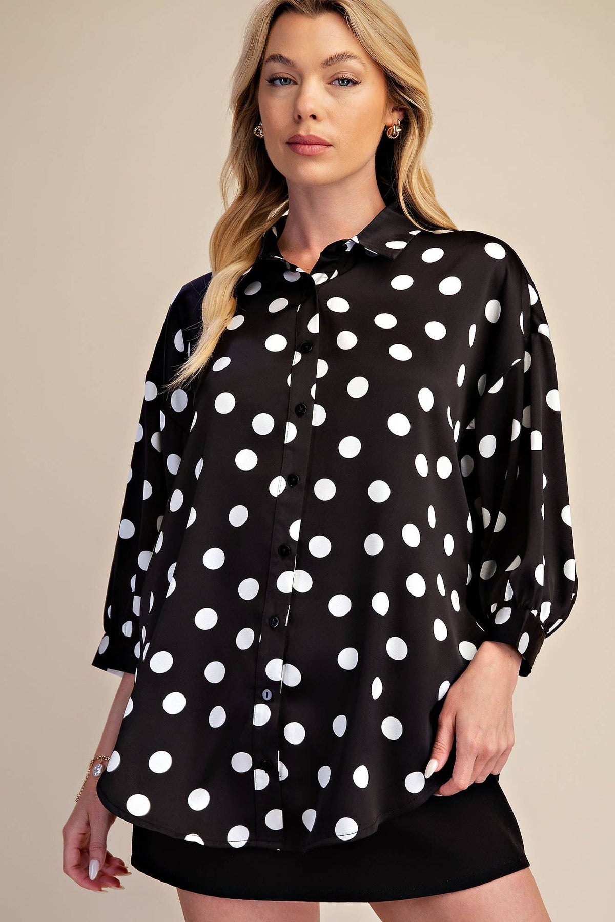 Polka Dot Oversized Shirt