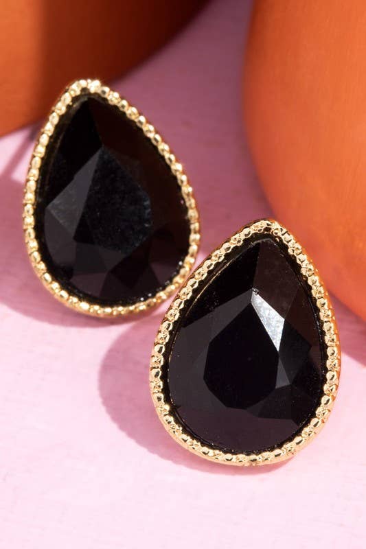 *Special* Glass Teardrop Stud Earrings