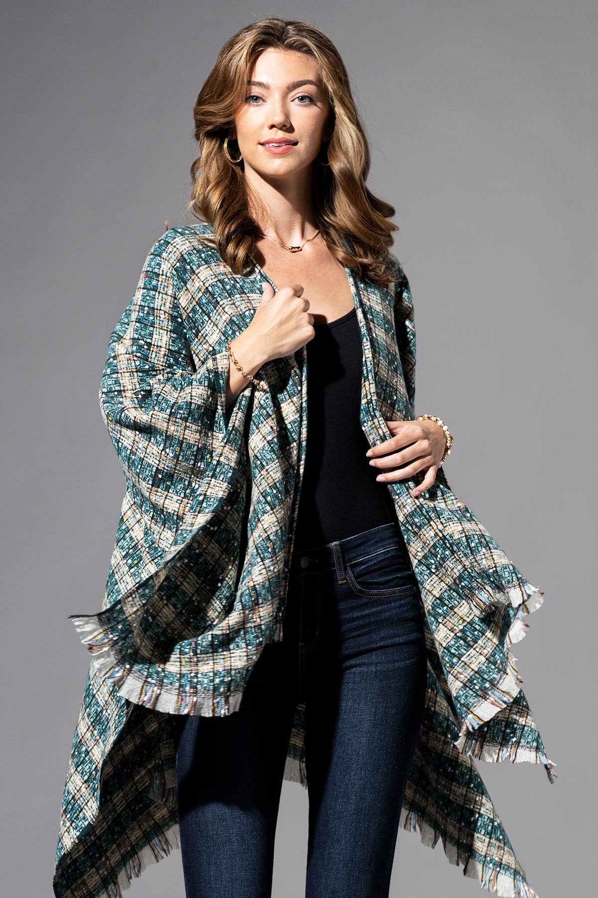 Plaid Multi Color Pattern Wrap