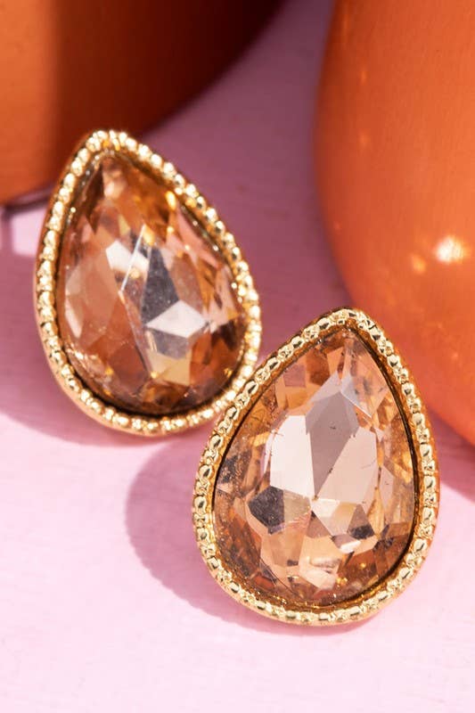 *Special* Glass Teardrop Stud Earrings