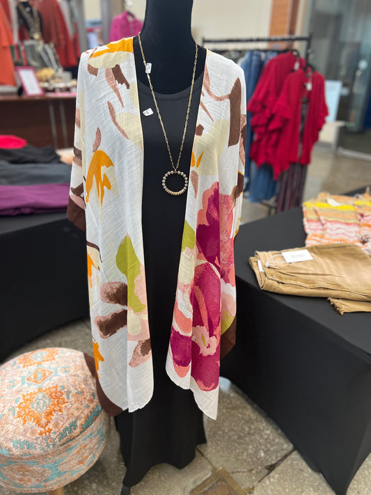 Watercolor Floral Kimono