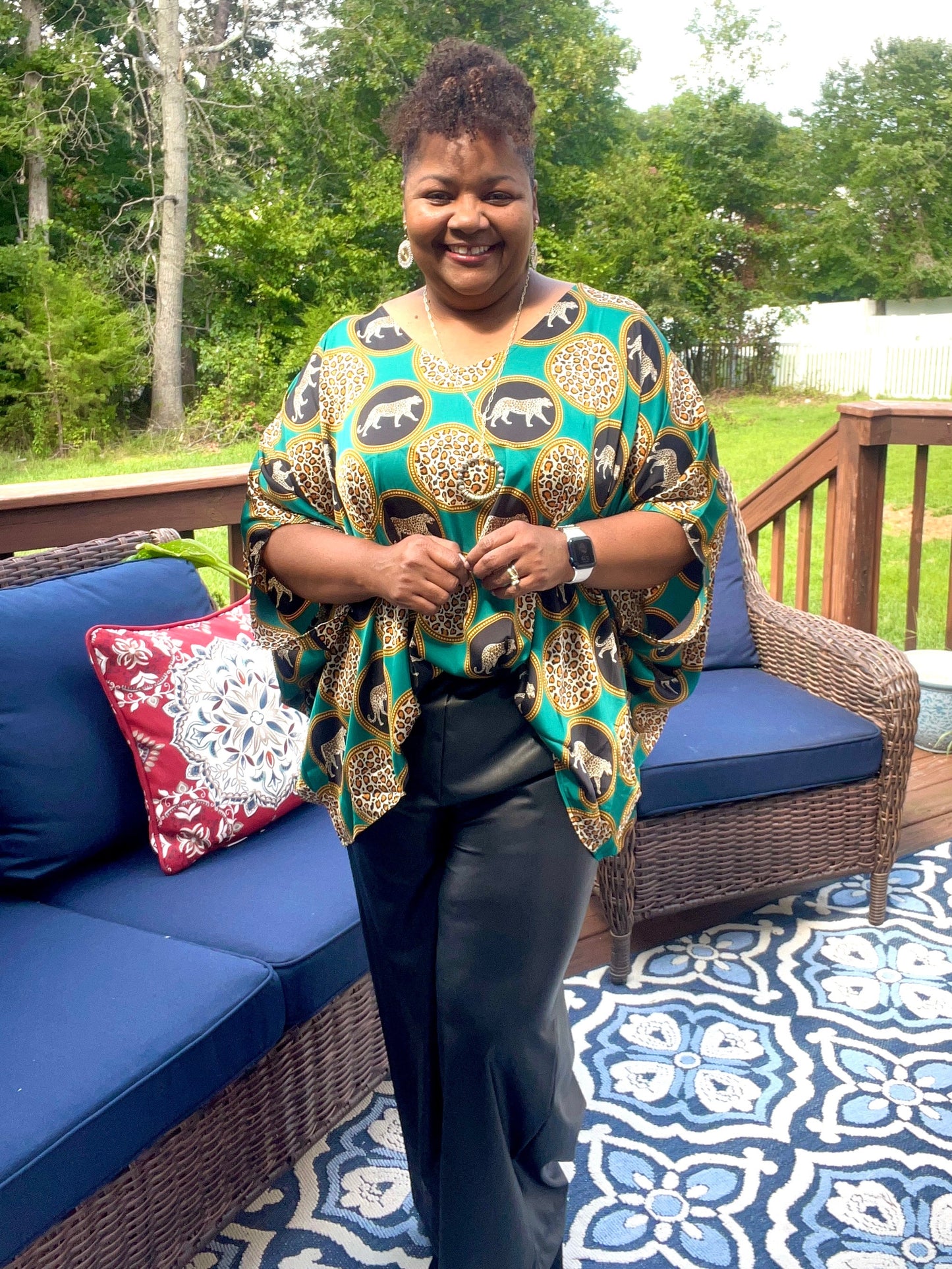 Mix Animal Printed Blouse Top