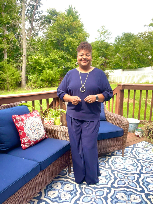 Texture Soft Cropped Lounge Wear Wide Pants