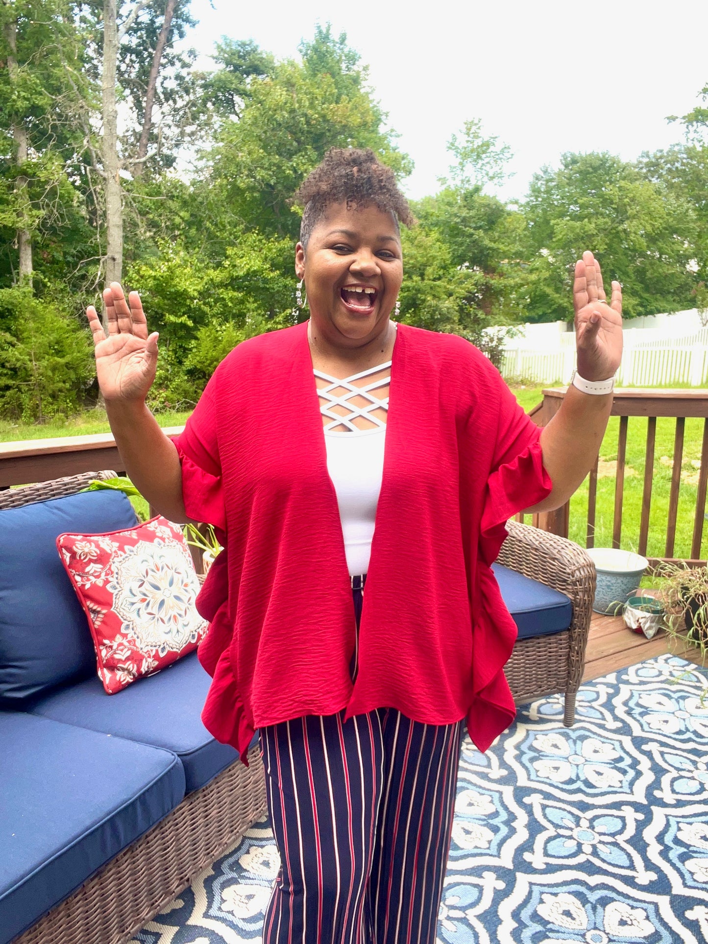 Ruffle Sleeve Kimono