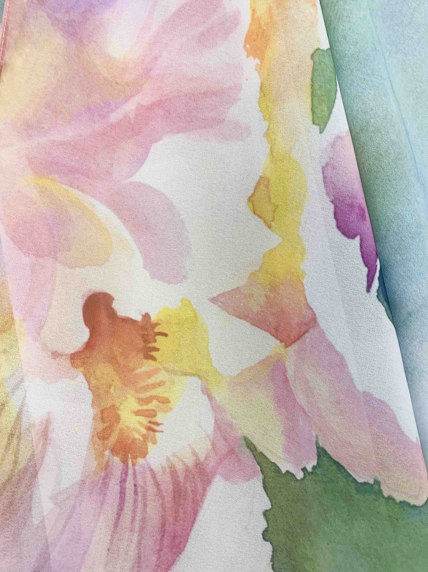 Blooming Orchid Watercolor Kimono Cover-Up