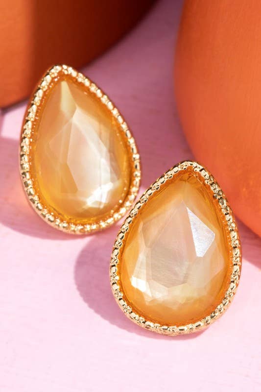 *Special* Glass Teardrop Stud Earrings