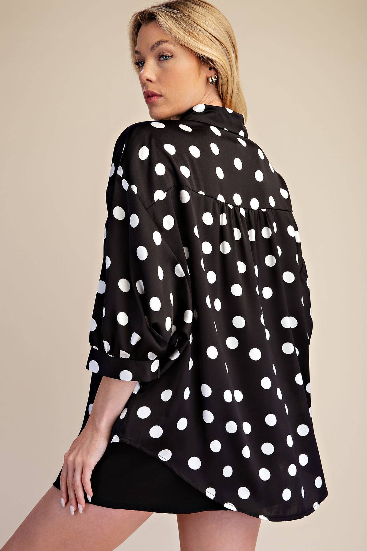 Polka Dot Oversized Shirt