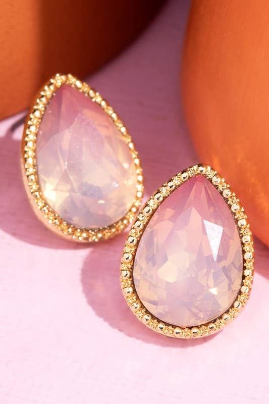*Special* Glass Teardrop Stud Earrings
