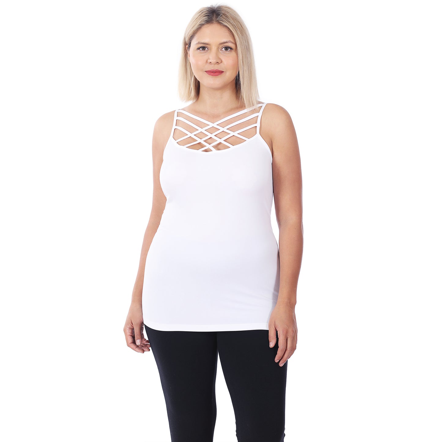 Tank Cami Seamless Triple Criss-Cross Front