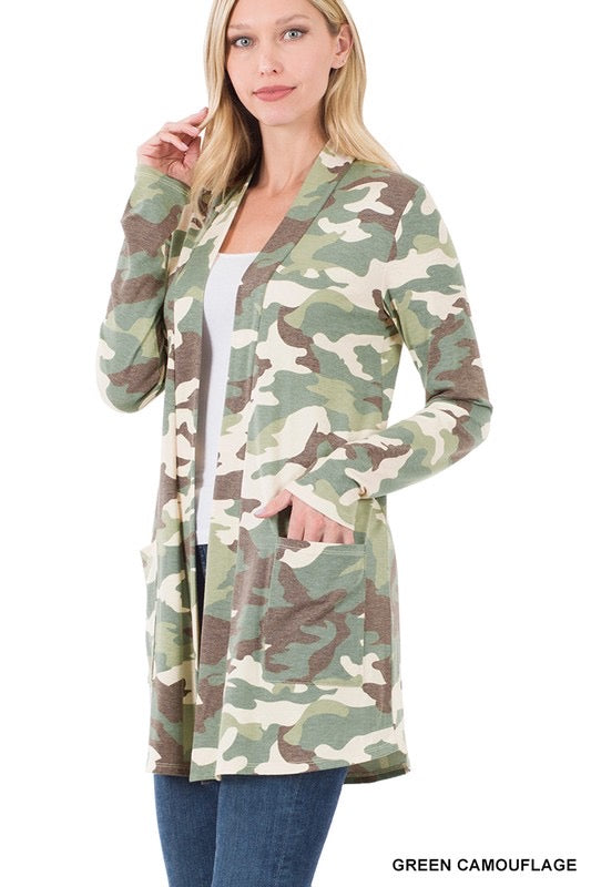 CAMOUFLAGE CARDIGAN