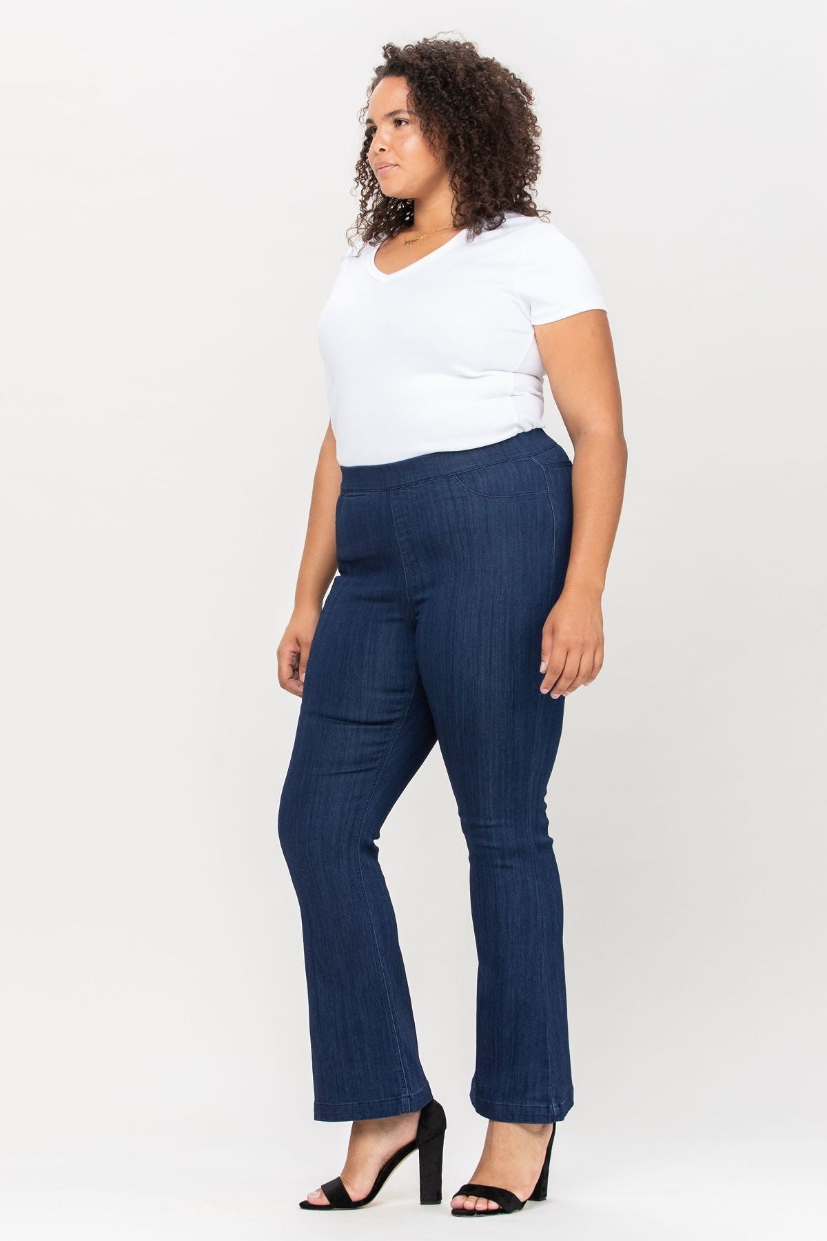 Cello Curvy Mid Rise Flare Jegging Plus Size
