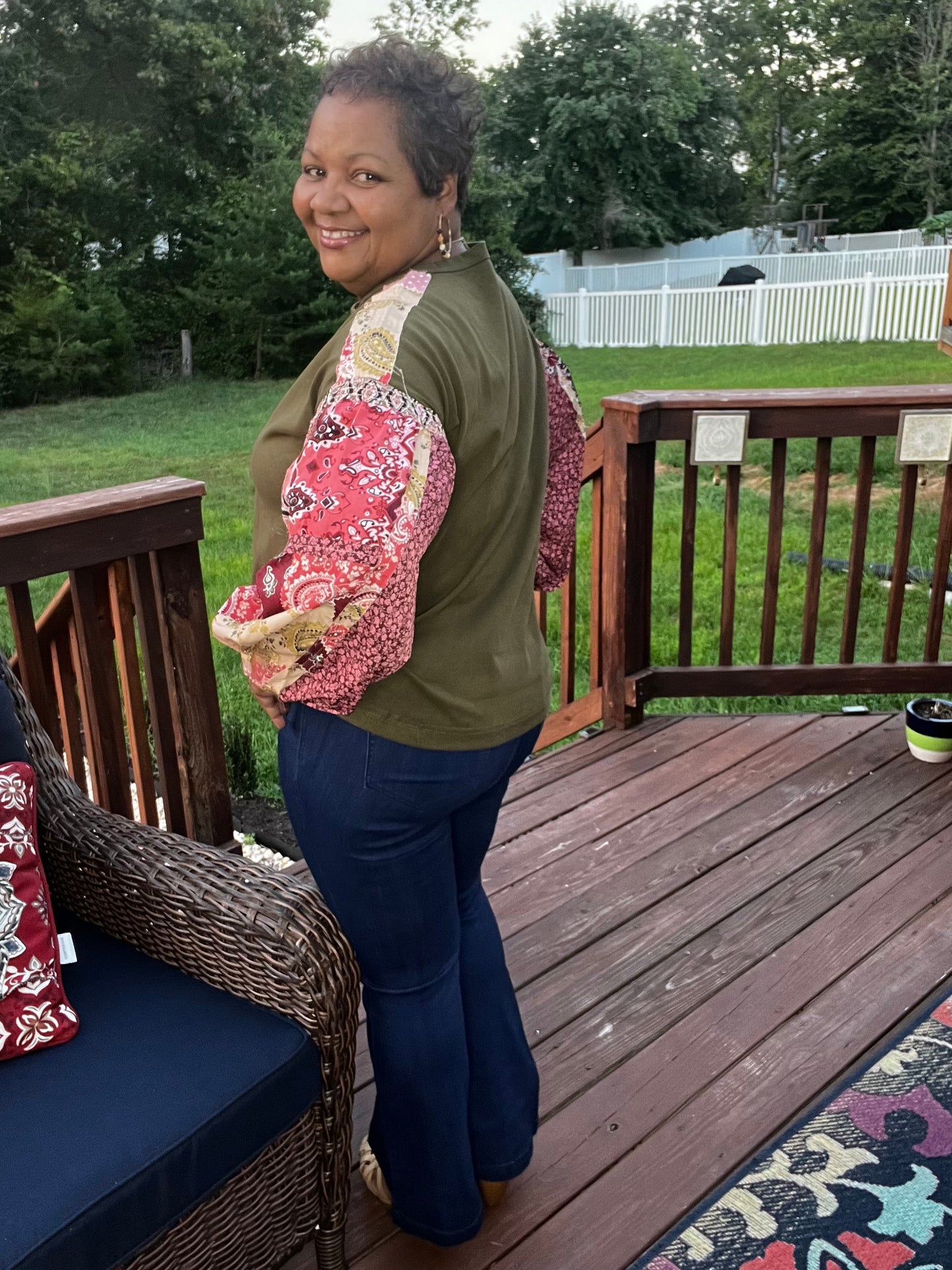 PRINTED DETAILING LOOSE FIT TOP