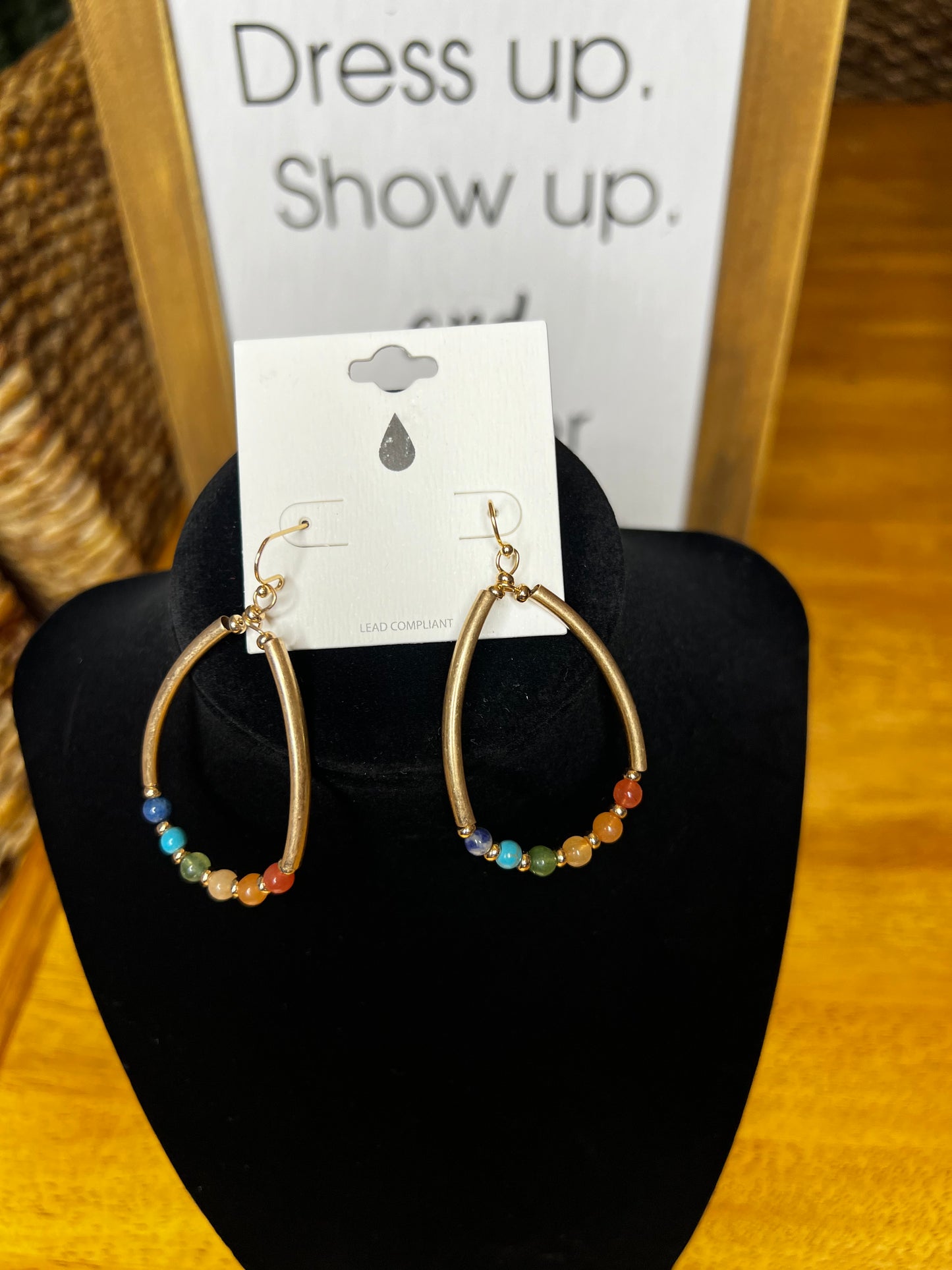 GOLD TEARDROP EARRINGS